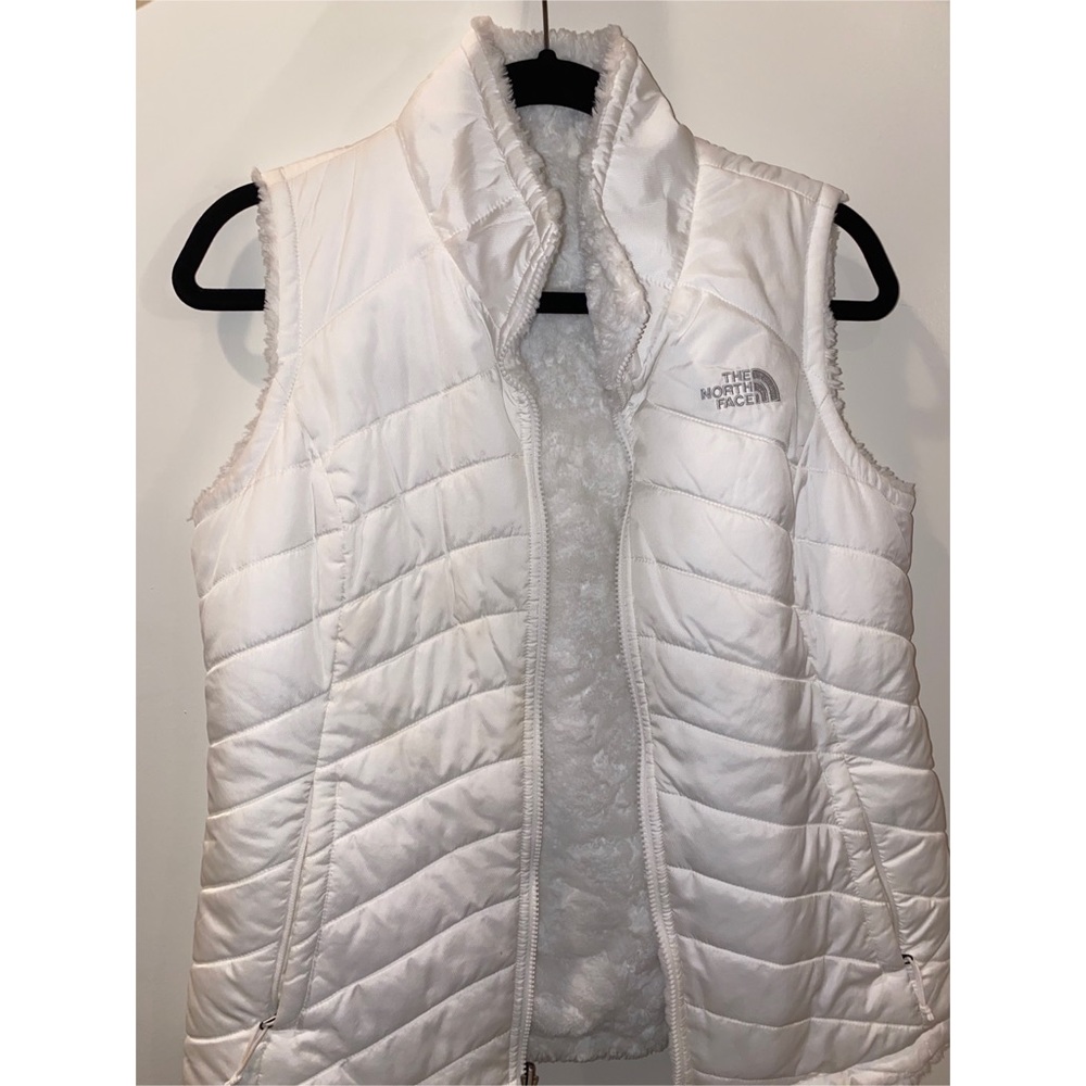 North Face white vest - M